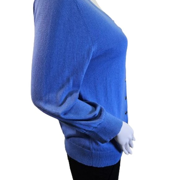 Blue Banana Republic Large Sized Cotton and Silk Cardigan - Picture 9 of 15